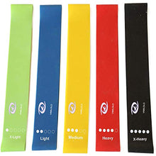 Load image into Gallery viewer, VIMILOLO Resistance Loop Exercise Bands with Instruction Guide, Home Fitness, Natural Latex Workout Bands for Legs and Butt Yoga and More 5 Set