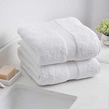 Load image into Gallery viewer, Charisma Hygro Cotton Towels Bundle | Includes: 2 Luxury Bath Sheet Towels, 2 Hand Towels & 2 Washcloths | Quality, Ultra Soft Towel Set | 6 Pieces (White)