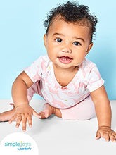 Load image into Gallery viewer, Simple Joys by Carter's Baby Girls' Short-Sleeve Bodysuit, Pack of 6, Pink/Grey/Mint Green, Dinosaur/Floral, Newborn