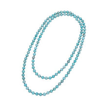 Load image into Gallery viewer, Natural Turquoise Endless Necklace Bohemian Long Beaded Strand Handmade Knotted Jewelry for Women Girls Fashion Multi-strand Gemstone Necklace for Her 47.5”
