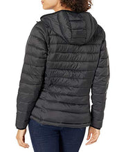 Load image into Gallery viewer, Amazon Essentials Women's Lightweight Long-Sleeve Full-Zip Water-Resistant Packable Hooded Puffer Jacket, Black, Large