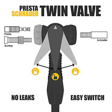 Load image into Gallery viewer, BV Bicycle Ergonomic Bike Floor Pump with Gauge & Smart Valve Head, 160 psi, Automatically Reversible Presta and Schrader
