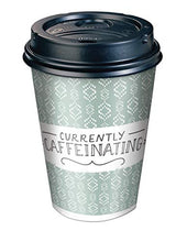 Load image into Gallery viewer, Dixie to Go Disposable Hot Beverage Paper Coffee Cups with Lids, 12 Oz, 156 Count, Assorted Designs, Gold (23710)