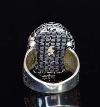 Load image into Gallery viewer, Sterling Silver Men Ring, Natural Moonstone Rainbow Stone, Free Express Shipping