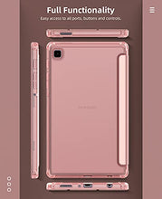 Load image into Gallery viewer, MoKo Case Fits Samsung Galaxy Tab A7 Lite 8.7 Inch SM-T225/T220/T227, Slim Lightweight Smart Case Trifold Stand Case with Soft TPU Translucent Frosted Back Shell for Galaxy Tab A7 Lite - Rose Gold