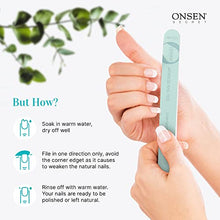 Load image into Gallery viewer, Onsen Secret Cuticle Conditioner Serum 15m + Professional Japanese Nail File Double Sided 120/180 Grit 6pcs. Cuticle Oil Nail Care Serum That Sooth, Repair & Strengthen Cuticles & Nails + 6 Nail Files