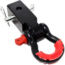 Load image into Gallery viewer, Shackle Hitch Receiver 2 inch, 41918 Lbs Break Strength Never Rust Receiver Shackle Bracket Heavy Duty and Solid with 3/4'' D Ring Shackle, Towing Accessories Compatible with Trucks Jeeps