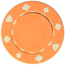 Load image into Gallery viewer, Brybelly Suited Poker Chips (50-Piece), Orange, 11.5gm