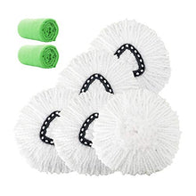 Load image into Gallery viewer, 4 Pack Mop Head Replacement Microfiber Mop Refills Spin Mop Replacement Head Easy Cleaning Replacement Mop Heads Includes 2 Microfiber Cloths