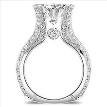 Load image into Gallery viewer, MAIHAO Fashion Women 925 Sterling Silver Ring,White Topaz Cubic Zirconia CZ Diamond Elegant Eternity Engagement Wedding Band Ring Size 6-10 (US Code 7)