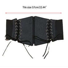 Load image into Gallery viewer, Y-YUNLONG Corset Bodysuit for Women Leather Lace Up Belt Corset Knitted Crop Top Women Boho Bustier Sexy Rave Outfit Ladies Clothe