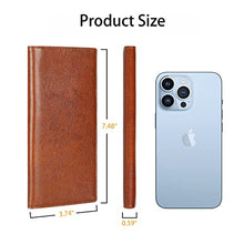 Load image into Gallery viewer, Lavemi RFID Blocking Ultra Slim Real Leather Credit Card Holder Clutch Wallets for Women with Snap Closure(2-Waxed Brown)