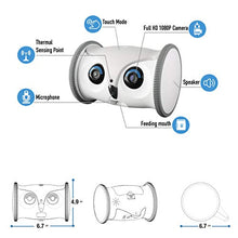 Load image into Gallery viewer, SKYMEE Owl Robot: Mobile Full HD Pet Camera with Treat Dispenser, Interactive Toy for Dogs and Cats, Remote Control via App (2.4G WiFi ONLY)