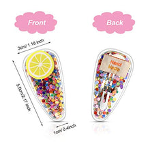 Load image into Gallery viewer, 15 Pieces Snap Hair Clips for Girls Sparkle Fruit Transparent Hair Clips Quicksand Bling Sequin Hairpins Sweet Barrette Styling Accessories Gift for Children Girls