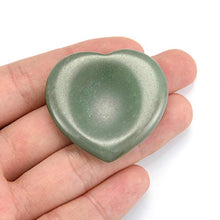 Load image into Gallery viewer, Sunligoo Healing Crystal Green Aventurine Love Heart Thumb Worry Stone Pocket Palm Gemstones for Anxiety Therapy Geometry Chakra Reiki Balancing