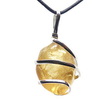 Load image into Gallery viewer, Citrine Gemstone Pendant Necklace - Natural Crystal Healing | Stone of Joy, Wealth and Abundance| Energizes Solar Plexus and Navel Chakras| Jewelry for Men & Women