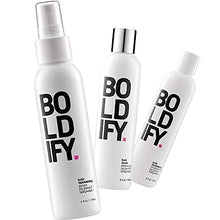 Load image into Gallery viewer, Thickening Spray + Shampoo + Conditioner: Boldify Hair Thickening Bundle: Volume, Root Lift, Texture, Biotin for Hair Retention, Recommended for Men & Women