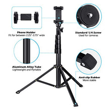 Load image into Gallery viewer, Selfie Stick Tripod, UBeesize 51" Extendable Tripod Stand with Bluetooth Remote for iPhone & Android Phone, Heavy Duty Aluminum, Lightweight