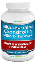 Load image into Gallery viewer, Glucosamine Chondroitin, MSM & Turmeric Dietary Supplement - 248 Capsules