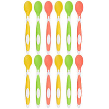 Load image into Gallery viewer, Amazon Brand - Solimo Soft Tip Baby Spoons (Pack of 12)