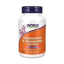 Load image into Gallery viewer, NOW Supplements, Glucosamine & Chondroitin with MSM, Joint Health, Mobility and Comfort*, 180 Capsules