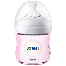 Load image into Gallery viewer, Philips Avent 4oz Natural Baby Bottles 3-Pack - Pink