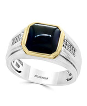 Load image into Gallery viewer, Effy 925 Sterling Silver & 18K Yellow Gold Onyx & Diamond Ring, 2.39 TCW HRM0L149DX