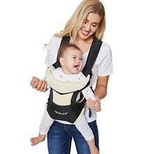 Load image into Gallery viewer, Neotech Care Baby Carrier - Front and Back Carrying - Adjustable, Breathable & Lightweight - for Infant, Child, Toddler - Black with Beige