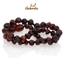 Load image into Gallery viewer, Amberalia knotted Baltic Amber Necklace, Lab-tested, Certified Genuine Amber - SIZES FOR EVERYBODY - Boost immune System -Polish Cherry- S (13”)