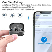 Load image into Gallery viewer, TOZO A1 Mini Wireless Earbuds Bluetooth 5.0 in Ear Light-Weight Headphones Built-in Microphone, Immersive Premium Sound Long Distance Connection Headset with Charging Case, Black