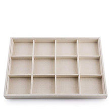 Load image into Gallery viewer, Oirlv Stackable 12 Girds Jewelry Trays Jewelry Storage Tray Showcase Display Organizer(13.8" X 1.4"X 9.4")