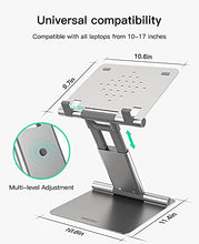 Load image into Gallery viewer, GIKERSY Laptop Stand Adjustable Height from 1.5" to 20",Multi-Angle Ergonomic Sit to Stand Laptop Riser for Desk,Compatible with MacBook Pro,Dell XPS,Lenovo,HP More 10-17" Laptops