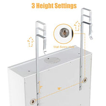 Load image into Gallery viewer, CHARMAID 5 LEDs Mirror Jewelry Armoire Wall Door Mounted, Lockable Jewelry Cabinet with 6 Drawers and Full Length Mirror, Large Capacity Jewelry Organizer Storage Jewelry Box with Drawers (White)