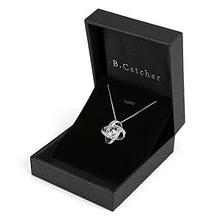 Load image into Gallery viewer, B.Catcher Silver Necklace Womens 925 Silver Cubic Zirconia Pendant Gemini Necklace