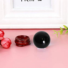Load image into Gallery viewer, JIC Gem Black Obsidian Sphere Ball Polished Natural Fengshui Healing Decoation Crystal Meditation Ball (2.2", 55mm) with Base