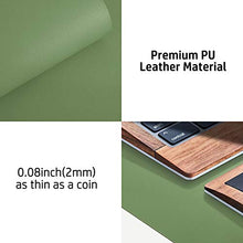 Load image into Gallery viewer, Leather Desk Pad Protector,Mouse Pad,Office Desk Mat, Non-Slip PU Leather Desk Blotter,Laptop Desk Pad,Waterproof Desk Writing Pad for Office and Home (31.5" x 15.7",Olive Green)
