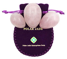 Load image into Gallery viewer, Yoni Eggs Set of 3 Rose Quartz Jade Eggs, Undrilled, Full Range 3 Sizes (L/M/S), for Training to Gain Better Bladder Control and Incontinence Treatment