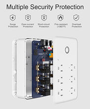 Load image into Gallery viewer, Smart Plug Outlet Extender, WiFi Surge Protector Power Strip Work with Alexa, Google Home, Wall Outlet with 6 Outlets and 3 USB Ports, Wall Adapter Plug Receptacles,15A/1800W hite