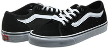 Load image into Gallery viewer, Vans Men's Filmore Decon Sneaker, Suede Canvas Blk White, 11