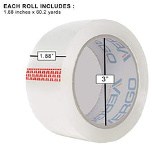 Load image into Gallery viewer, Vergo Industrial Heavy Duty Clear Packing Tape 2.7mil for Moving Packaging Shipping and Office (6 Pack)