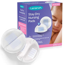 Load image into Gallery viewer, Lansinoh Stay Dry Disposable Nursing Pads for Breastfeeding, 200 Count (Pack of 1)