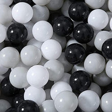 Load image into Gallery viewer, STARBOLO Ball Pit Balls - 100 pcs Plastic Play Pit Balls Crawl Balls with Color Black, Grey, White for Baby Kids Playpen Pool Tub Toy, 2.2 Inch.