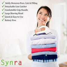 Load image into Gallery viewer, Fabric Shaver - Retains Clothes' Shine in Minutes - Safely removes Fuzz, Pilling - Quick and Easy-to-use lint Catcher with Large Shaving Head & Removable bin - Extra Stainless Steel Blade Included