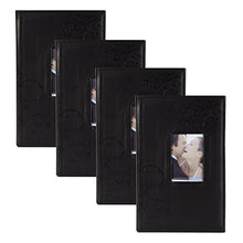 Load image into Gallery viewer, DesignOvation in The Clouds Black Faux Leather Photo Album, Holds 300 4x6 Photos, Set of 4