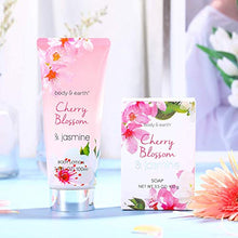 Load image into Gallery viewer, Bath Set for Women - Body&Earth 8 Pcs Gift Basket with Cherry Blossom & Jasmine Scent, Includes Bubble Bath, Shower Gel, Body & Hand Lotion, Bath Salts and More, Perfect Gifts Set for Home Relaxation