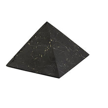 Load image into Gallery viewer, Heka Naturals Unpolished Shungite Pyramid 3 Inches, Contains Fullerenes for EMF Protection | Authentic Anti-Radiation Shungite Stone Figures from Karelia, Russia | 3 Inch Pyramid, Unpolished