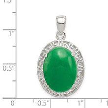 Load image into Gallery viewer, 925 Sterling Silver Jade Greek Key Pendant Charm Necklace Natural Stone Fine Jewelry For Women Gifts For Her