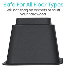 Load image into Gallery viewer, Vive Heavy Duty Bed Risers - Furniture Frame Lift Stilts for College Dorms Room - Leg Extension Elevator - Stackable Platform Blocks for Couch, Chair, Bunk Bedpost (8-Pack (5 Inch, 3 Inch))