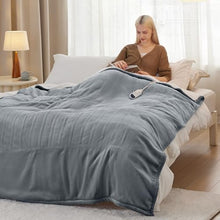 Load image into Gallery viewer, Bedsure Electric Blanket Full Size - Heated Blanket with 6 Heat Settings, Flannel Heating Blanket with 10 Time Settings, 8 hrs Timer Auto Shut Off (72x84 inches, Grey)