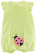 Load image into Gallery viewer, Simple Joys by Carter's Baby Girls' Snap-up Rompers, Pack of 3, Navy/Pink/Yellow, Dots/Stripe, 0-3 Months